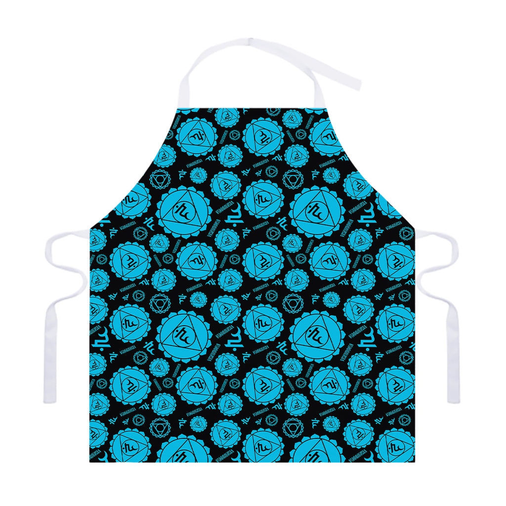 Vishuddha Chakra Pattern Print Adjustable Apron