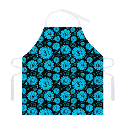 Vishuddha Chakra Pattern Print Adjustable Apron