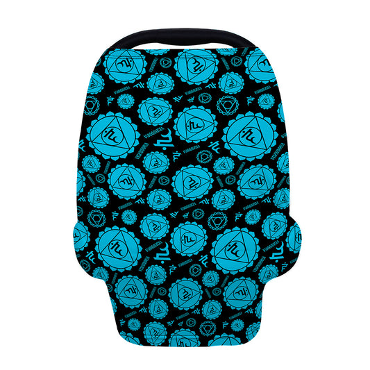 Vishuddha Chakra Pattern Print Baby Seat Cover