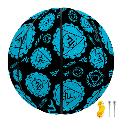 Vishuddha Chakra Pattern Print Basketball