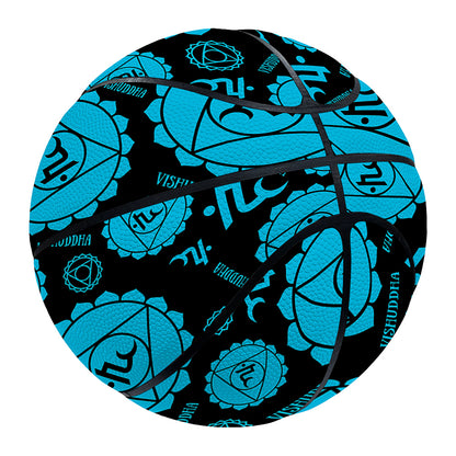 Vishuddha Chakra Pattern Print Basketball