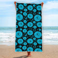 Vishuddha Chakra Pattern Print Beach Towel