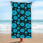 Vishuddha Chakra Pattern Print Beach Towel