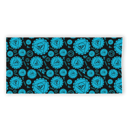 Vishuddha Chakra Pattern Print Beach Towel