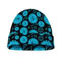 Vishuddha Chakra Pattern Print Beanie