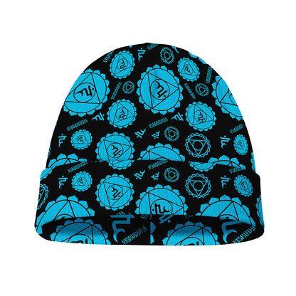 Vishuddha Chakra Pattern Print Beanie