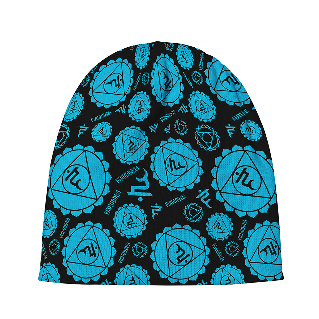 Vishuddha Chakra Pattern Print Beanie