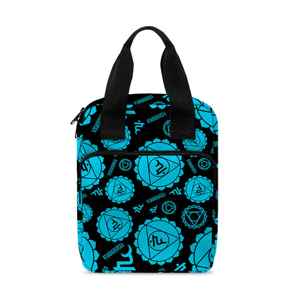 Vishuddha Chakra Pattern Print Bible Tote Bag