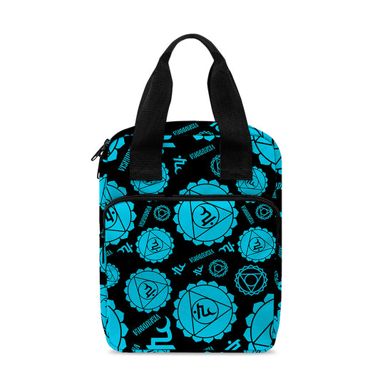 Vishuddha Chakra Pattern Print Bible Tote Bag