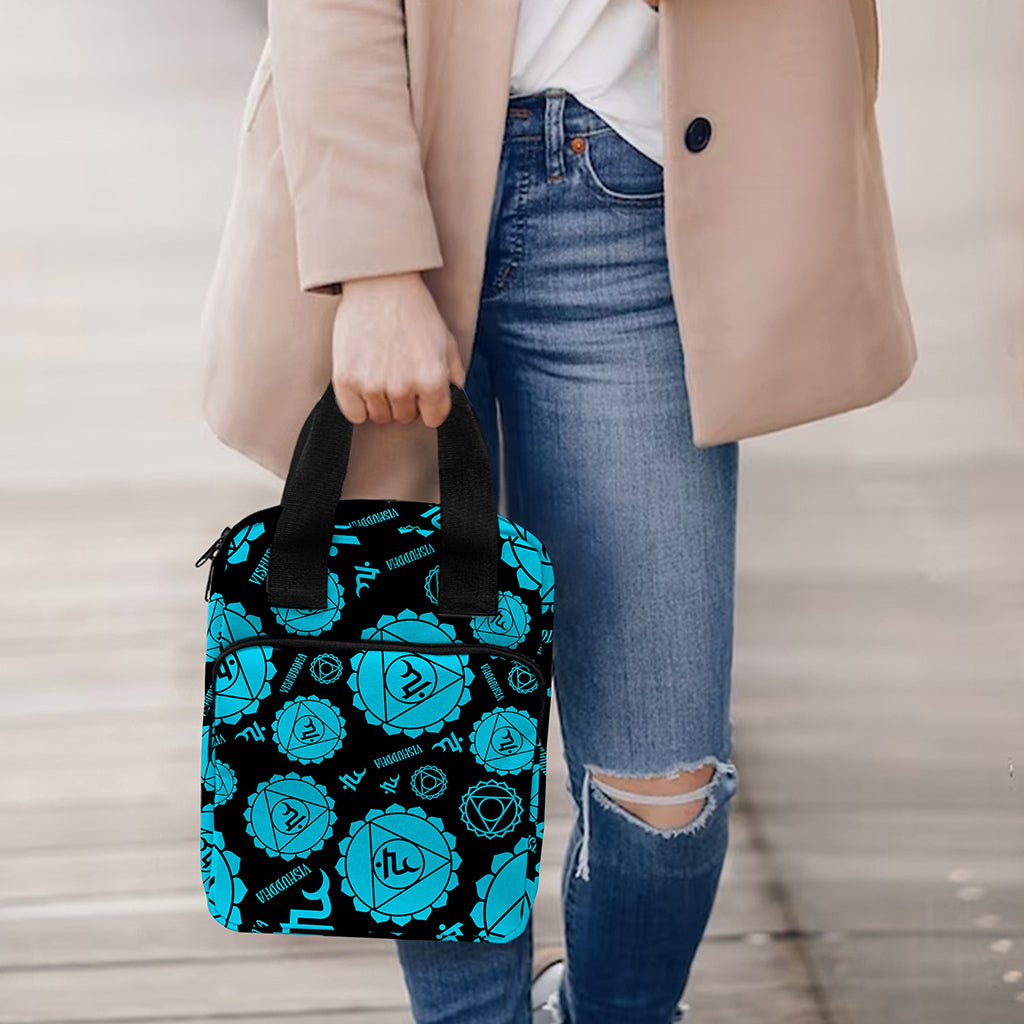 Vishuddha Chakra Pattern Print Bible Tote Bag