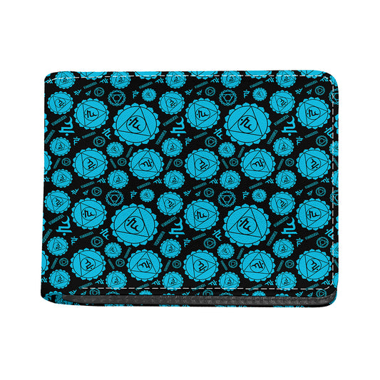 Vishuddha Chakra Pattern Print Bifold Wallet