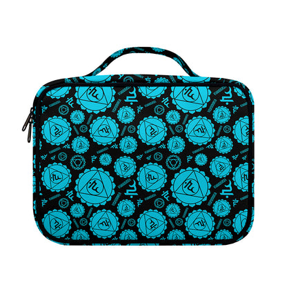 Vishuddha Chakra Pattern Print Briefcase Bible Bag