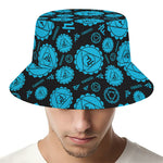 Vishuddha Chakra Pattern Print Bucket Hat
