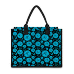 Vishuddha Chakra Pattern Print Canvas Tote Bag