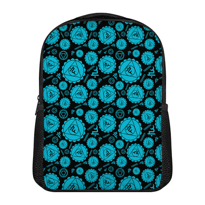 Vishuddha Chakra Pattern Print Casual Backpack