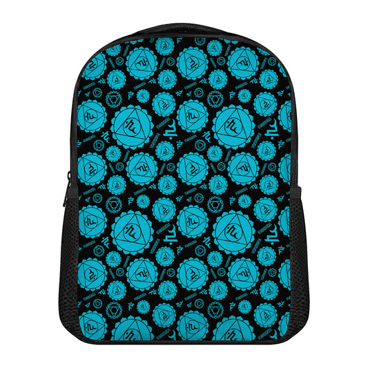 Vishuddha Chakra Pattern Print Casual Backpack