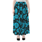 Vishuddha Chakra Pattern Print Chiffon Maxi Skirt