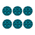Vishuddha Chakra Pattern Print Coaster Set
