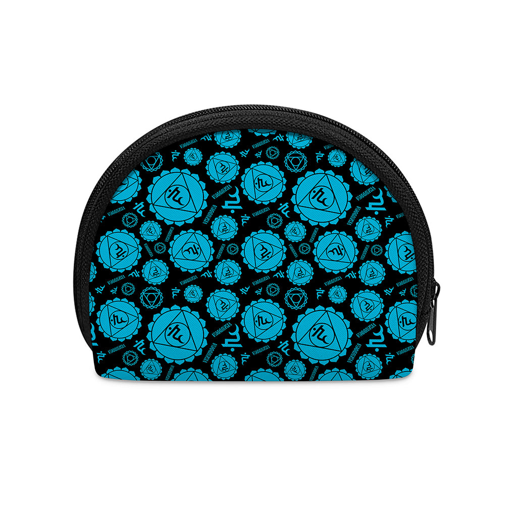 Vishuddha Chakra Pattern Print Coin Purse