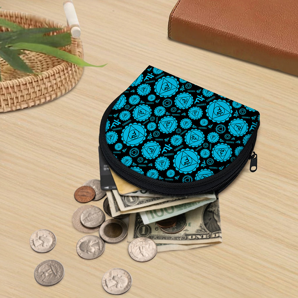 Vishuddha Chakra Pattern Print Coin Purse