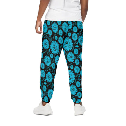 Vishuddha Chakra Pattern Print Cotton Pants