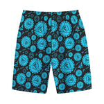 Vishuddha Chakra Pattern Print Cotton Shorts