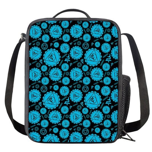 Vishuddha Chakra Pattern Print Crossbody Lunch Bag