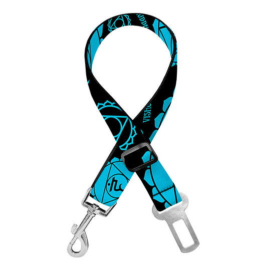 Vishuddha Chakra Pattern Print Dog Seat Belt
