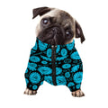 Vishuddha Chakra Pattern Print Dog Zip Up Jacket