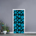 Vishuddha Chakra Pattern Print Door Sticker