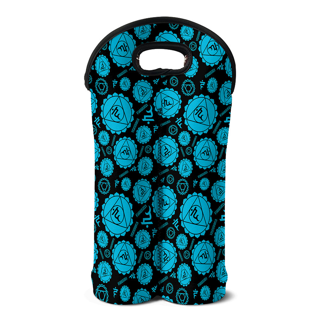 Vishuddha Chakra Pattern Print Double Neoprene Wine Tote