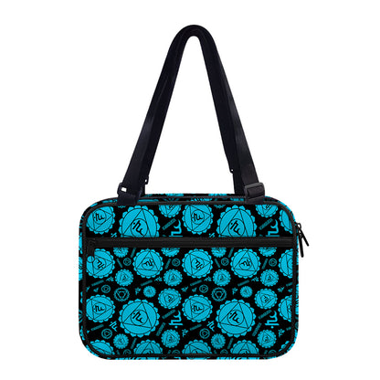 Vishuddha Chakra Pattern Print Double Strap Bible Bag