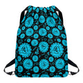 Vishuddha Chakra Pattern Print Drawstring Backpack