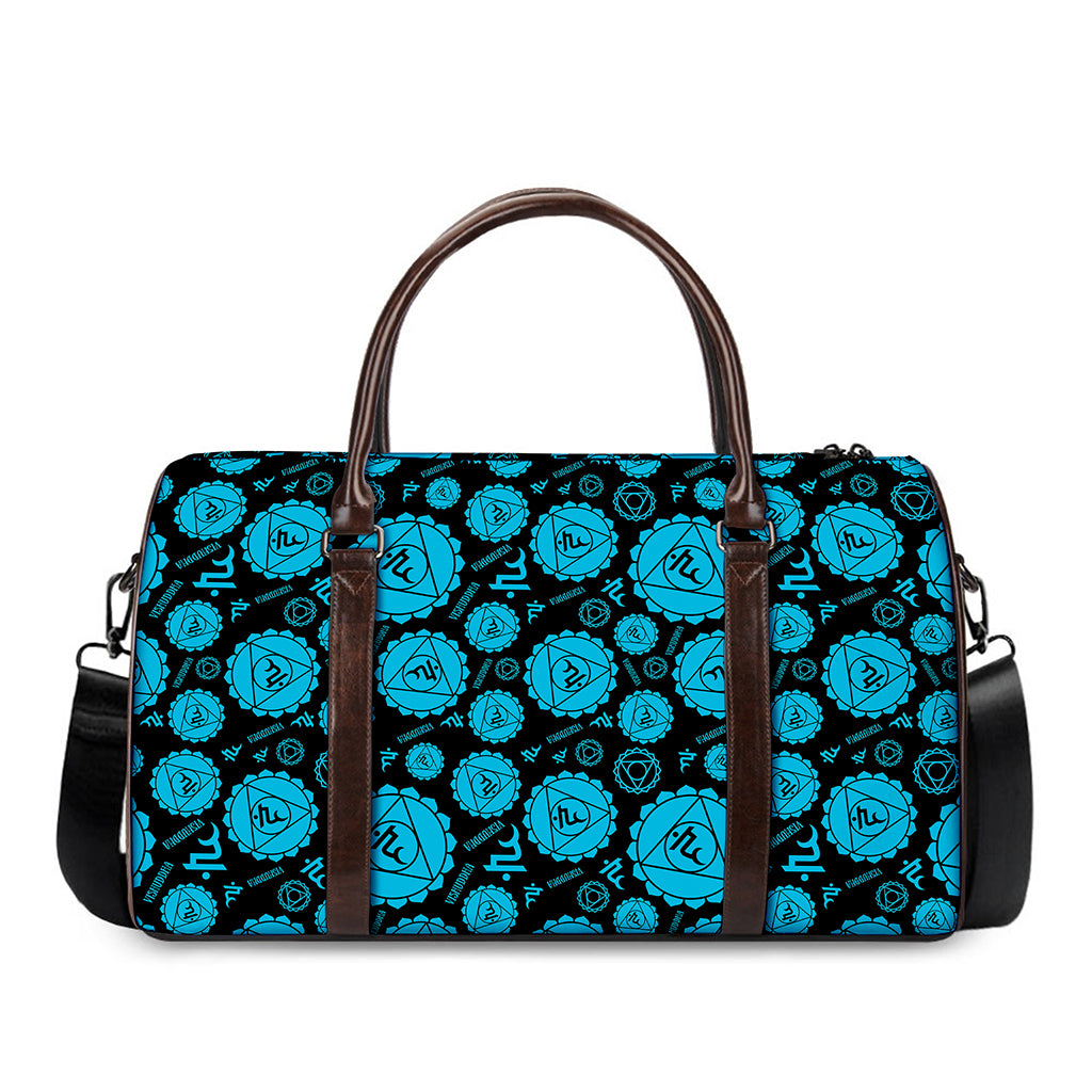 Vishuddha Chakra Pattern Print Duffle Bag