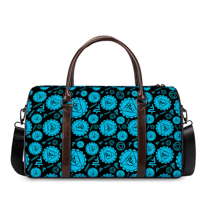 Vishuddha Chakra Pattern Print Duffle Bag