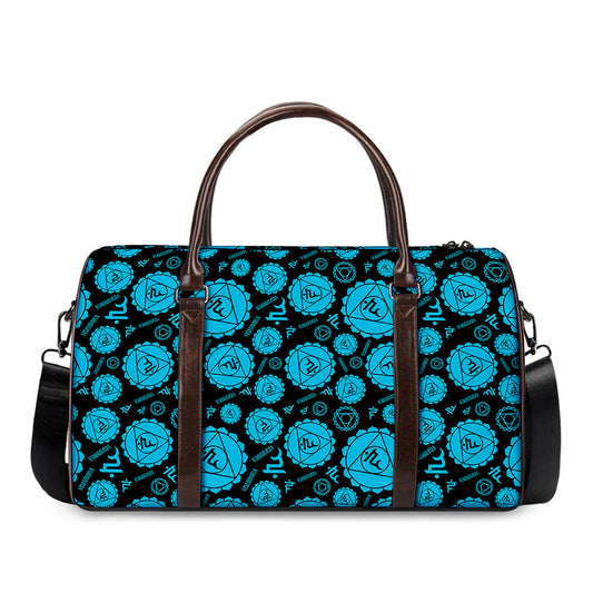 Vishuddha Chakra Pattern Print Duffle Bag