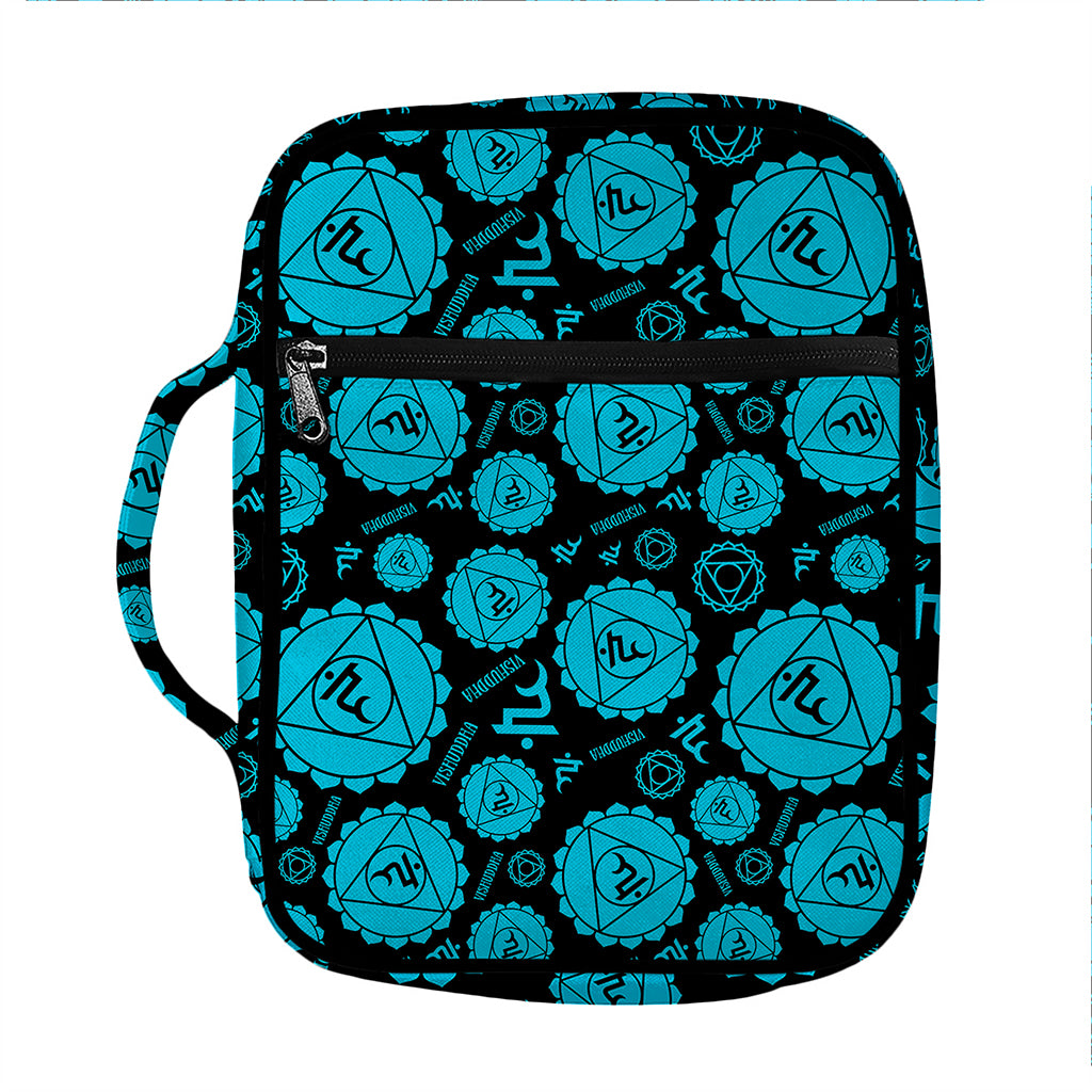 Vishuddha Chakra Pattern Print Front Pocket Bible Bag