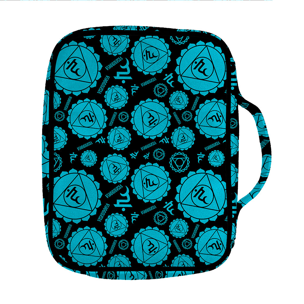 Vishuddha Chakra Pattern Print Front Pocket Bible Bag