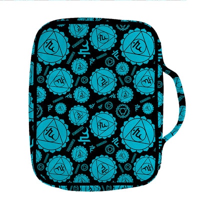 Vishuddha Chakra Pattern Print Front Pocket Bible Bag