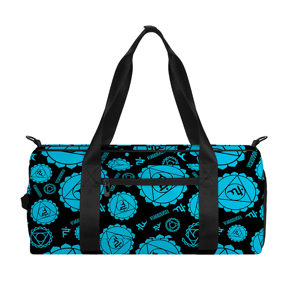 Vishuddha Chakra Pattern Print Gym Bag