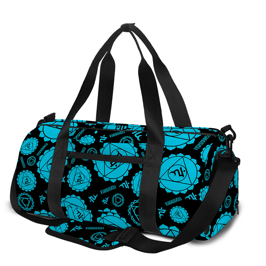Vishuddha Chakra Pattern Print Gym Bag