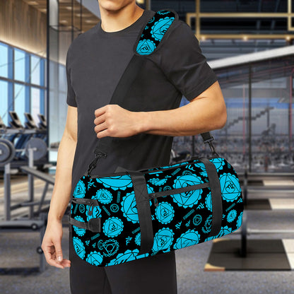 Vishuddha Chakra Pattern Print Gym Bag