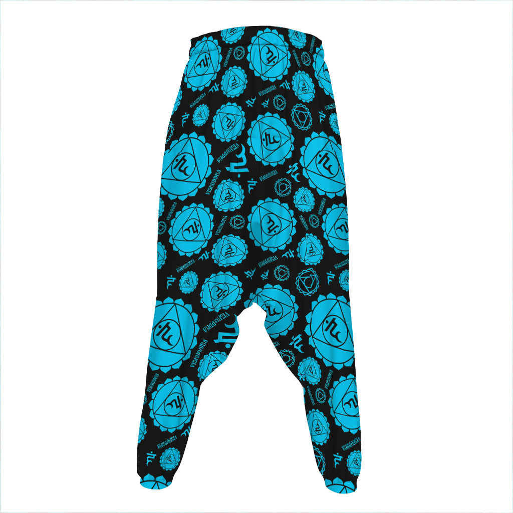 Vishuddha Chakra Pattern Print Hammer Pants