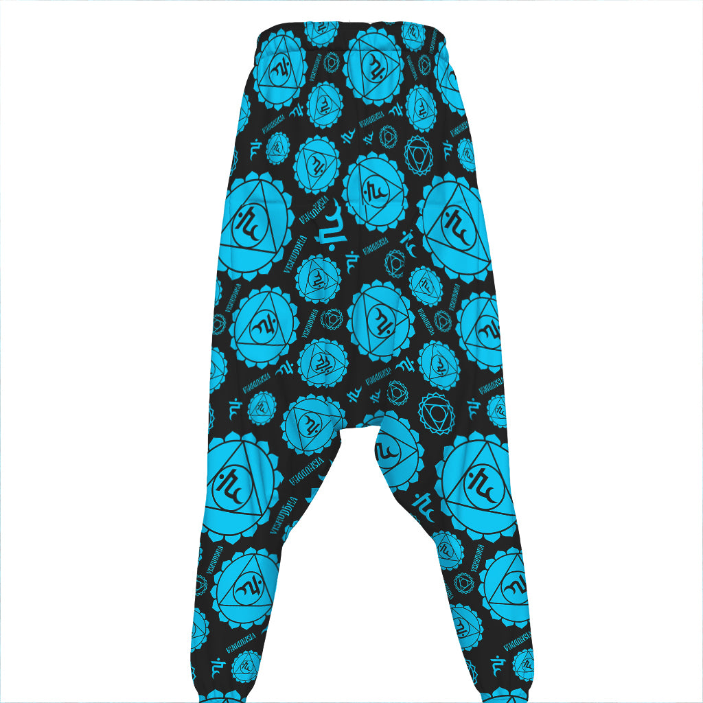 Vishuddha Chakra Pattern Print Hammer Pants
