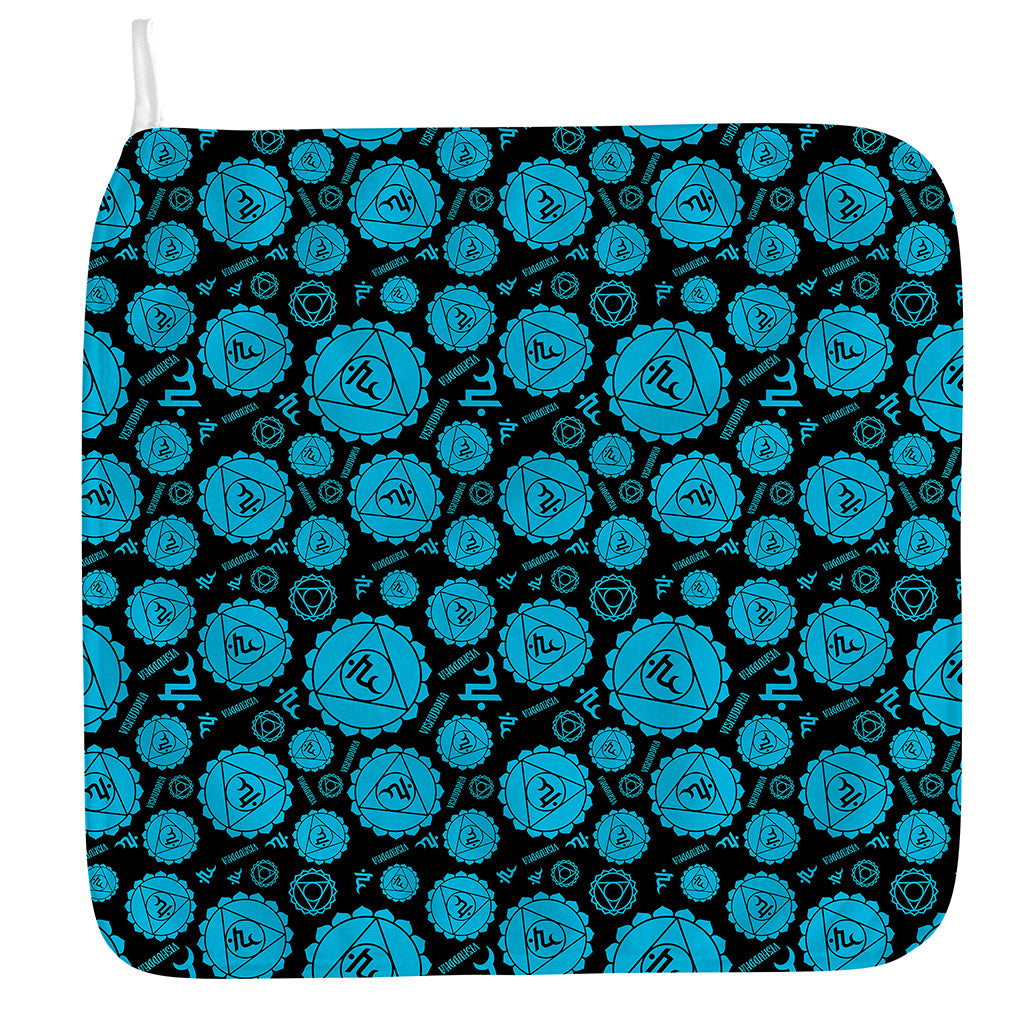 Vishuddha Chakra Pattern Print Hand Towel