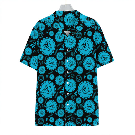 Vishuddha Chakra Pattern Print Hawaiian Shirt