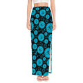 Vishuddha Chakra Pattern Print High Slit Maxi Skirt