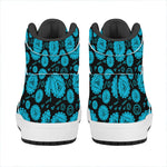 Vishuddha Chakra Pattern Print High Top Leather Sneakers