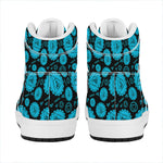 Vishuddha Chakra Pattern Print High Top Leather Sneakers