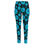 Vishuddha Chakra Pattern Print High-Waisted Pocket Leggings